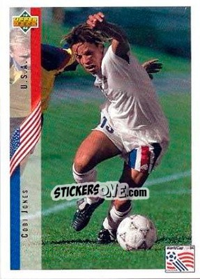 Sticker Cobi Jones - World Cup USA 1994. Contenders English/Spanish - Upper Deck