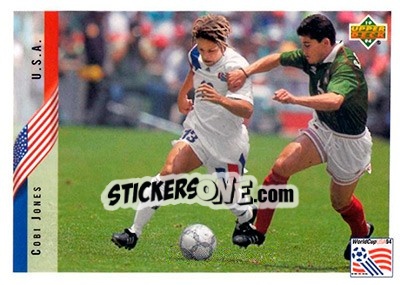 Sticker Cobi Jones - World Cup USA 1994. Contenders English/Spanish - Upper Deck