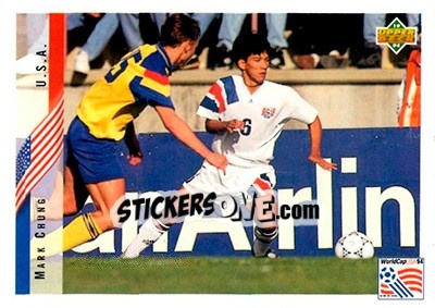Sticker Mark Chung - World Cup USA 1994. Contenders English/Spanish - Upper Deck