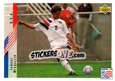 Sticker Janusz Michallik - World Cup USA 1994. Contenders English/Spanish - Upper Deck