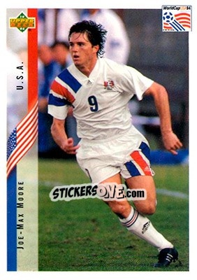 Sticker Joe-Max Moore - World Cup USA 1994. Contenders English/Spanish - Upper Deck