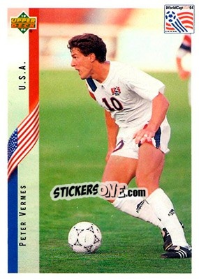 Sticker Peter Vermes - World Cup USA 1994. Contenders English/Spanish n. 27 - Upper Deck