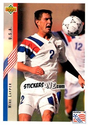 Figurina Mike Lapper - World Cup USA 1994. Contenders English/Spanish - Upper Deck