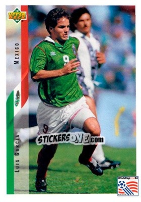 Sticker Luis García - World Cup USA 1994. Contenders English/Spanish - Upper Deck