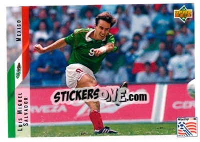Sticker Luis Miguel Salvador - World Cup USA 1994. Contenders English/Spanish - Upper Deck