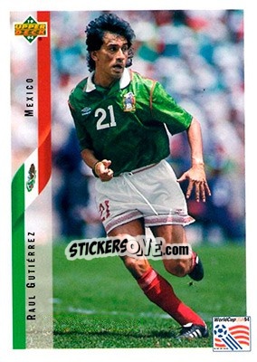 Sticker Raul Gutiérrez - World Cup USA 1994. Contenders English/Spanish - Upper Deck