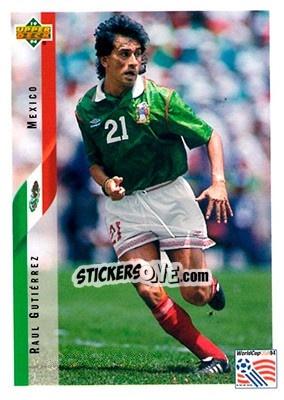 Sticker Raul Gutiérrez - World Cup USA 1994. Contenders English/Spanish n. 45 - Upper Deck