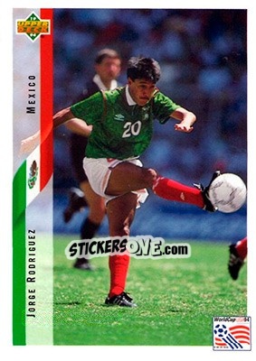 Sticker Jorge Rodriguez - World Cup USA 1994. Contenders English/Spanish - Upper Deck