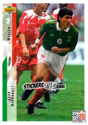 Sticker Juan Hernandez - World Cup USA 1994. Contenders English/Spanish - Upper Deck