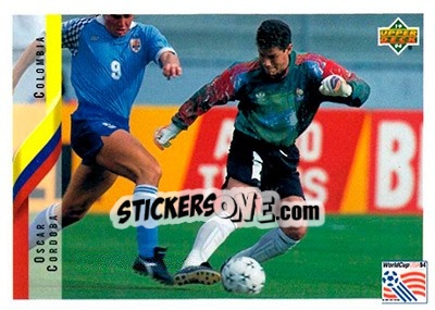 Cromo Oscar Cordoba - World Cup USA 1994. Contenders English/Spanish - Upper Deck