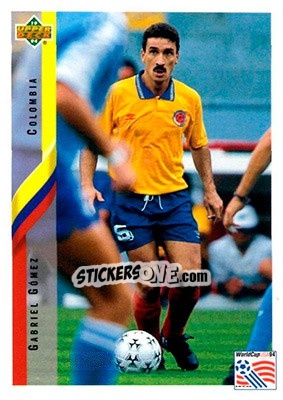 Sticker Gabriel Gómez - World Cup USA 1994. Contenders English/Spanish - Upper Deck