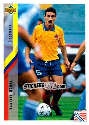 Sticker Gabriel Gómez - World Cup USA 1994. Contenders English/Spanish n. 59 - Upper Deck