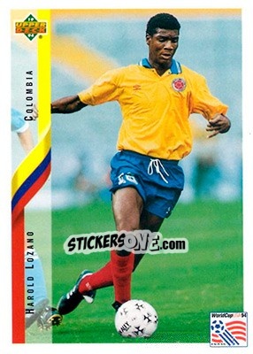 Sticker Harold Lozando - World Cup USA 1994. Contenders English/Spanish - Upper Deck
