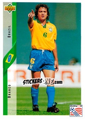 Figurina Branco - World Cup USA 1994. Contenders English/Spanish - Upper Deck