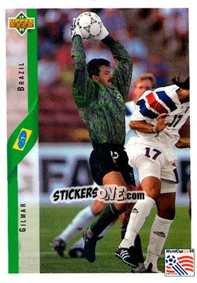 Figurina Gilmar - World Cup USA 1994. Contenders English/Spanish - Upper Deck