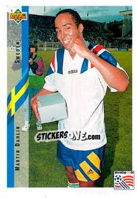 Sticker Martin Dahlin - World Cup USA 1994. Contenders English/Spanish - Upper Deck