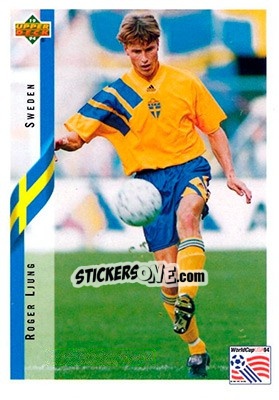 Sticker Roger Ljung - World Cup USA 1994. Contenders English/Spanish - Upper Deck