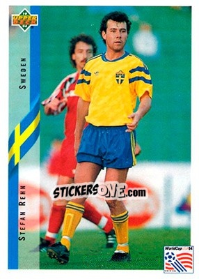 Sticker Stefan Rehn - World Cup USA 1994. Contenders English/Spanish - Upper Deck