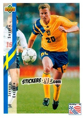 Sticker Johnny Ekström - World Cup USA 1994. Contenders English/Spanish - Upper Deck