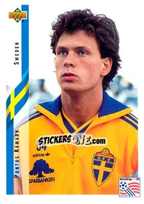Sticker Pontus Kåmark - World Cup USA 1994. Contenders English/Spanish - Upper Deck