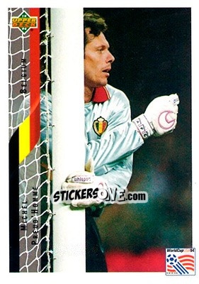 Sticker Michel Preud'Homme - World Cup USA 1994. Contenders English/Spanish - Upper Deck