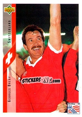 Figurina Georges Bregy - World Cup USA 1994. Contenders English/Spanish n. 131 - Upper Deck