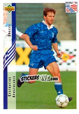 Sticker Efstratios Apostolakis - World Cup USA 1994. Contenders English/Spanish - Upper Deck