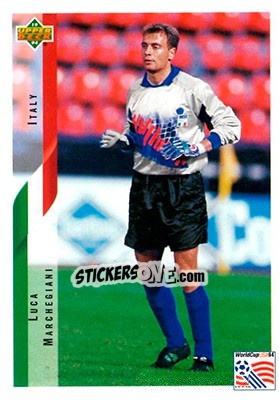 Sticker Luca Marchegiani - World Cup USA 1994. Contenders English/Spanish - Upper Deck