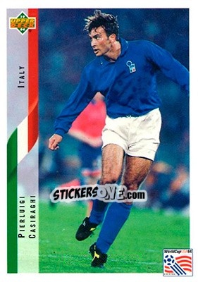 Sticker Pierluigi Casiraghi - World Cup USA 1994. Contenders English/Spanish - Upper Deck