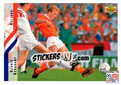Sticker Dennis Bergkamp - World Cup USA 1994. Contenders English/Spanish - Upper Deck