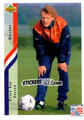 Sticker Peter Van Vossen - World Cup USA 1994. Contenders English/Spanish - Upper Deck