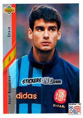 Sticker Josep Guardiola - World Cup USA 1994. Contenders English/Spanish n. 187 - Upper Deck