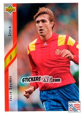 Sticker Julio Salinas - World Cup USA 1994. Contenders English/Spanish - Upper Deck