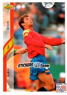 Sticker Giner - World Cup USA 1994. Contenders English/Spanish - Upper Deck