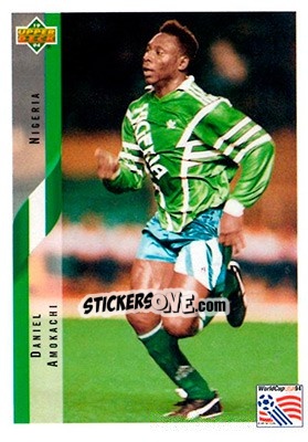 Sticker Daniel Amokachi - World Cup USA 1994. Contenders English/Spanish n. 197 - Upper Deck
