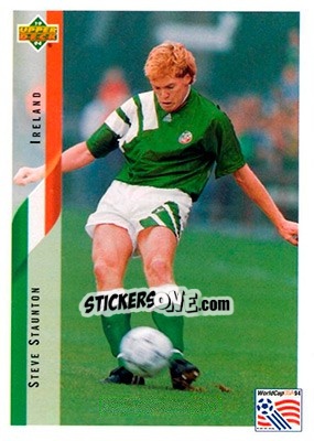 Sticker Steve Staunton - World Cup USA 1994. Contenders English/Spanish - Upper Deck