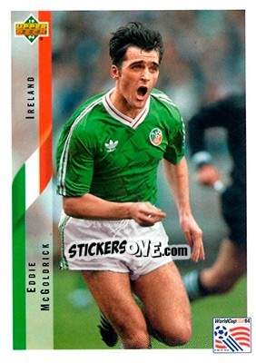 Sticker Eddie McGolderick - World Cup USA 1994. Contenders English/Spanish - Upper Deck