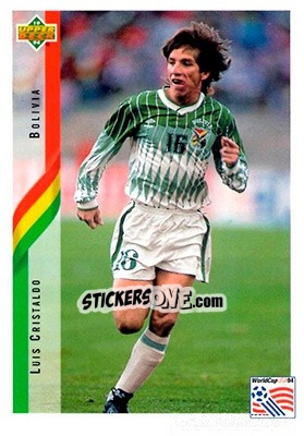 Sticker Luis Cristaldo - World Cup USA 1994. Contenders English/Spanish - Upper Deck