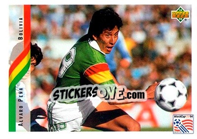 Sticker Alvaro Peña - World Cup USA 1994. Contenders English/Spanish - Upper Deck