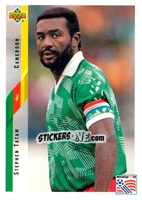 Sticker Stephen Tataw - World Cup USA 1994. Contenders English/Spanish - Upper Deck