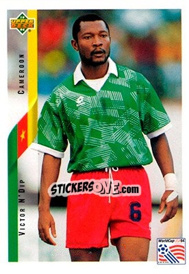 Cromo Victor N'dip - World Cup USA 1994. Contenders English/Spanish - Upper Deck