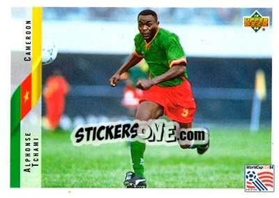 Sticker Alphonse Tchami - World Cup USA 1994. Contenders English/Spanish - Upper Deck