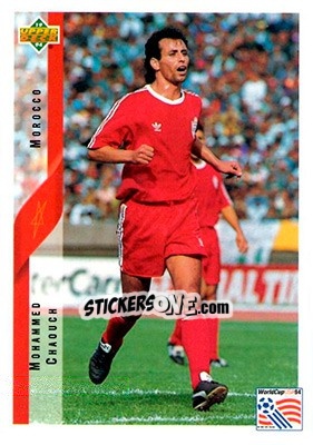 Sticker Mohammed Chaouch - World Cup USA 1994. Contenders English/Spanish - Upper Deck