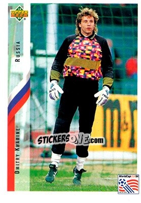 Sticker Dmitri Kharin - World Cup USA 1994. Contenders English/Spanish - Upper Deck