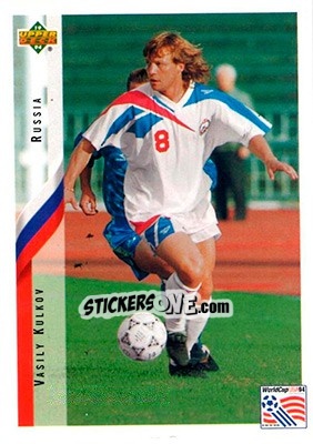Sticker Vasili Kulkov - World Cup USA 1994. Contenders English/Spanish - Upper Deck