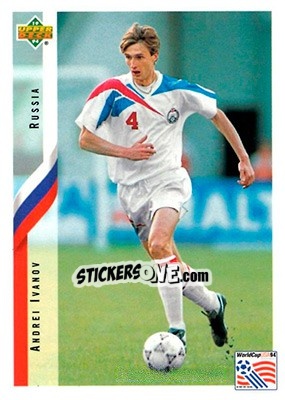 Sticker Andrei Ivanov - World Cup USA 1994. Contenders English/Spanish - Upper Deck
