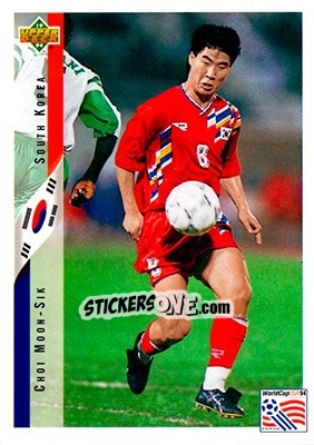 Sticker Choi Moon-Sik - World Cup USA 1994. Contenders English/Spanish - Upper Deck