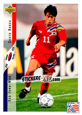 Sticker Seo Jung-Won - World Cup USA 1994. Contenders English/Spanish - Upper Deck