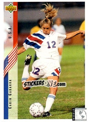 Sticker Carin Gabarra - World Cup USA 1994. Contenders English/Spanish - Upper Deck