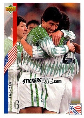 Cromo Checklist 165-246 - World Cup USA 1994. Contenders English/Spanish - Upper Deck